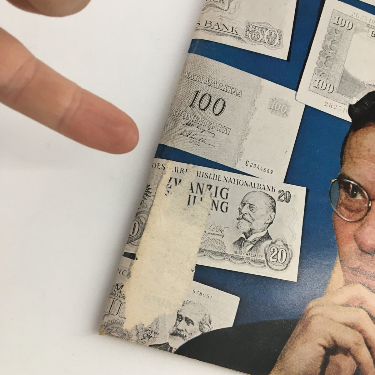 Close-up of the Newsweek Magazine December 4 1967 cover highlighting Federal Reserve's William McChesney Martin amidst global currency images.