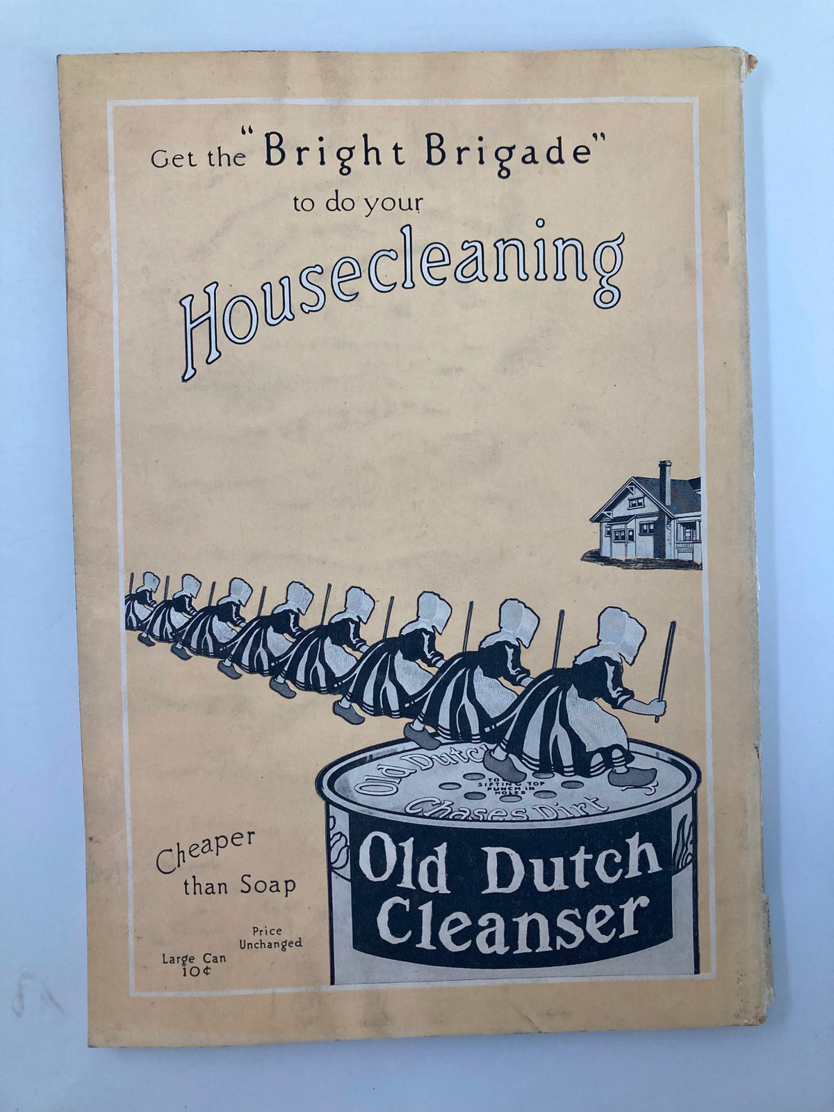 An advertisement for Old Dutch Cleanser from VTG The National Geographic Magazine September 1918, showcasing a whimsical illustration of cleaning ladies marching.