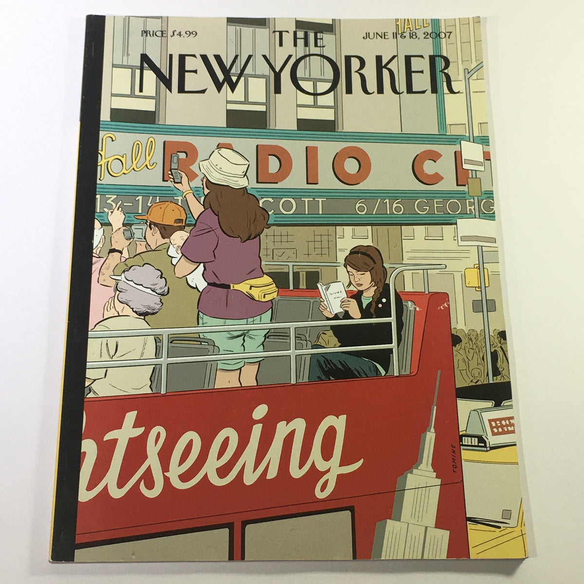 Cover of The New Yorker June 11 & 18 2007 featuring a vibrant illustration by Adrian Tomine, depicting people engaging in leisurely activities in a city setting.