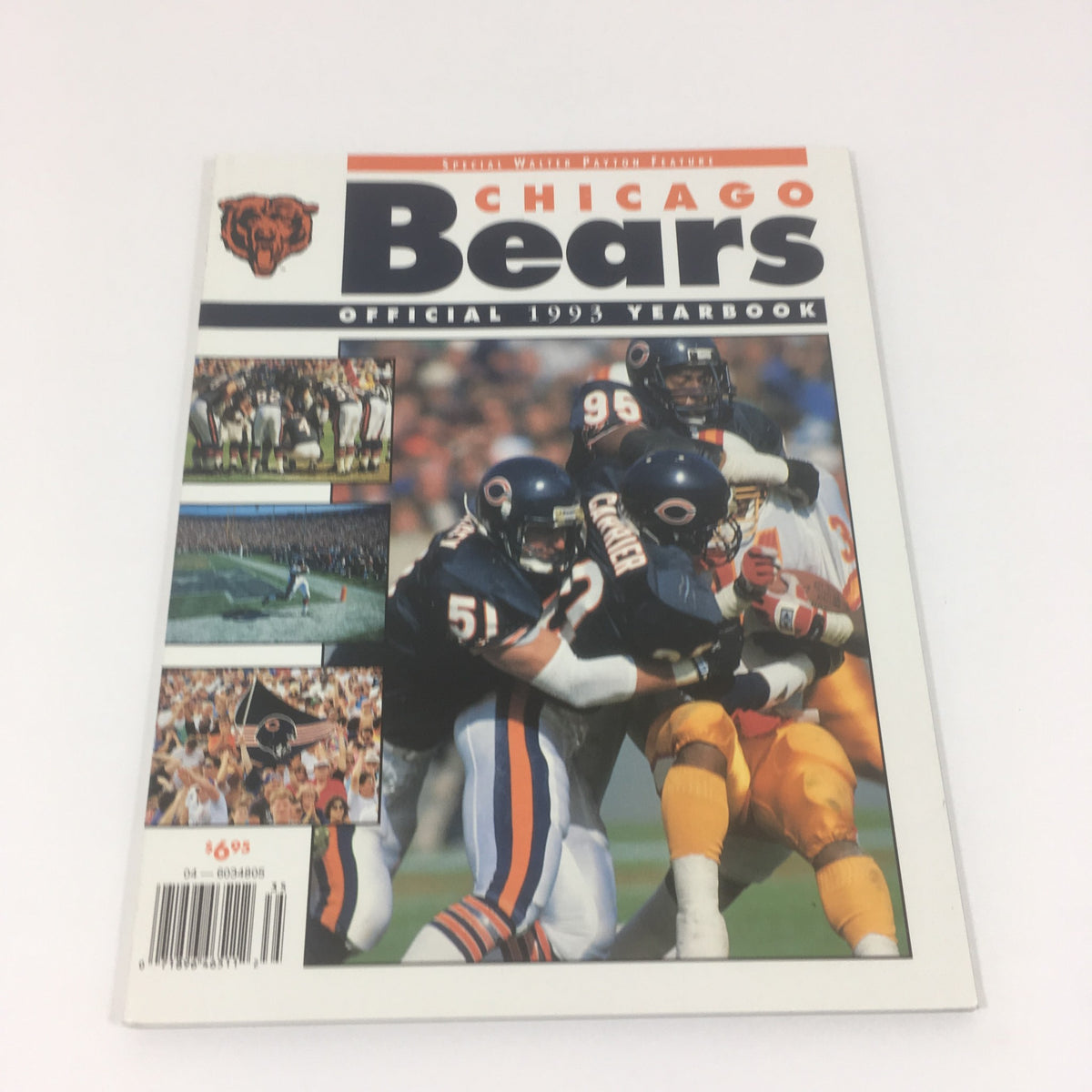 Chicago Bears Official 1993 Yearbook Magazine cover showcasing team highlights and action photography from the NFL season.