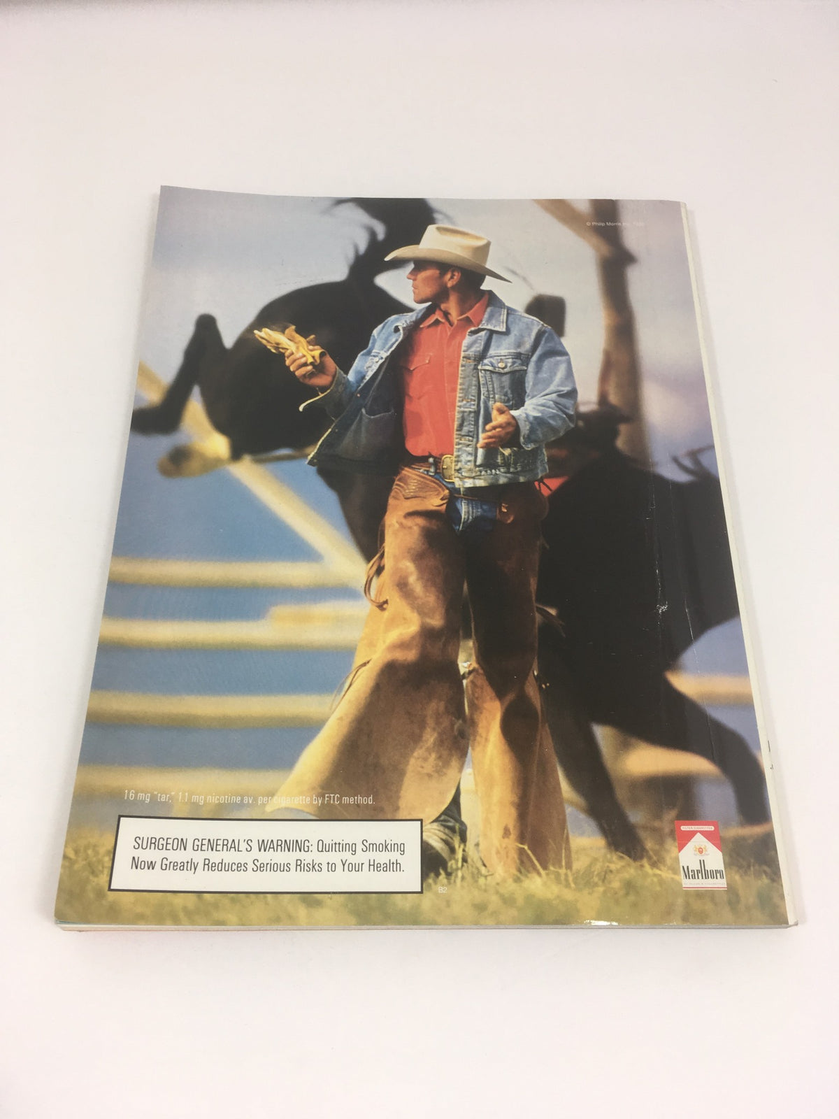 Back cover of the 1997 World Series Major League Basketball Official Program, featuring an advertisement and artistic imagery.