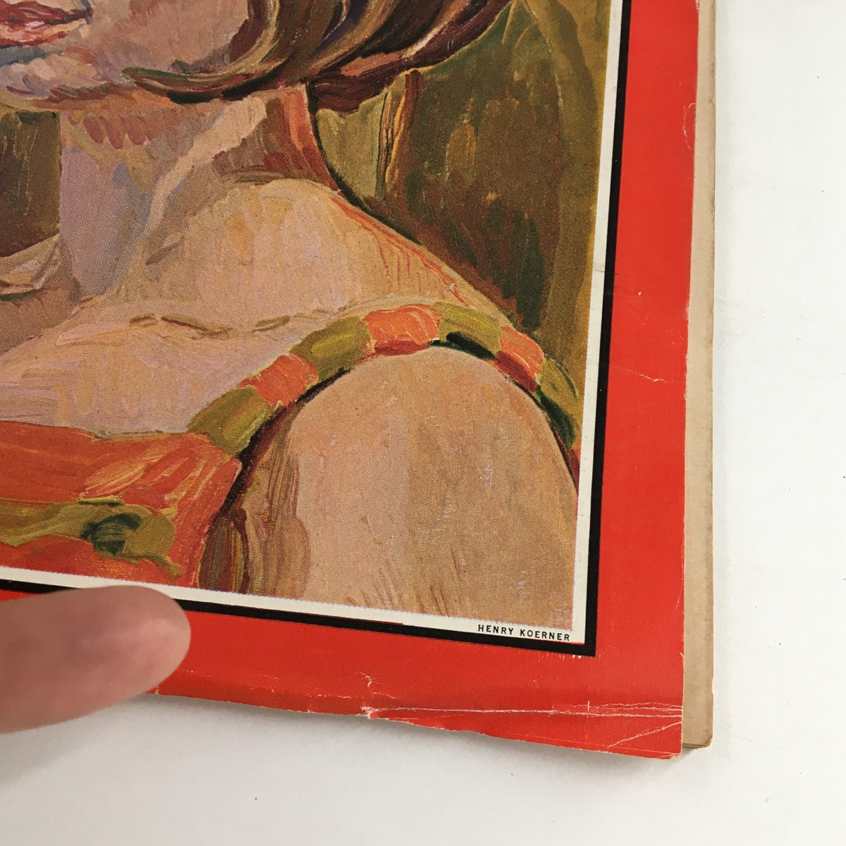 Close-up of the cover of Time Magazine, showing the artwork of Barbra Streisand from April 10, 1964, Volume 83, Number 15.