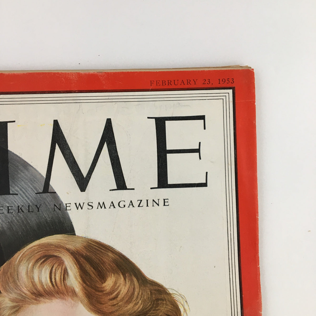 Top section of the cover of Time Magazine February 23, 1953, highlighting the iconic title and date alongside the portrait of singer Rosemary Clooney.
