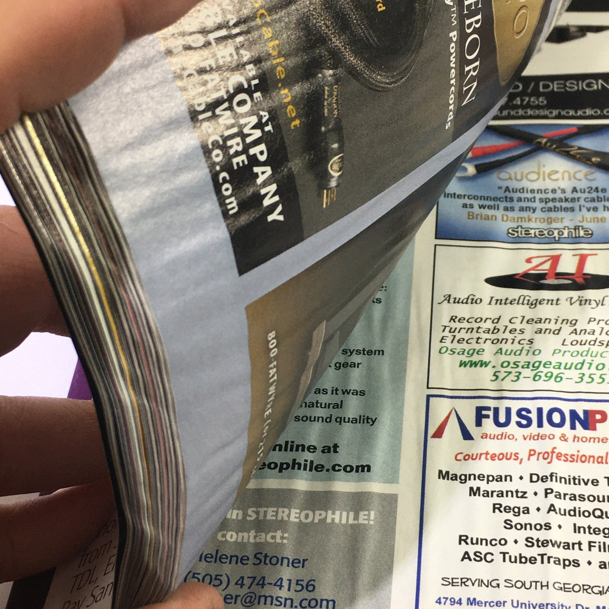Inside view of Stereophile Magazine January 2011 showing magazine pages, part of the collectible issue featuring audio technology and DACs.