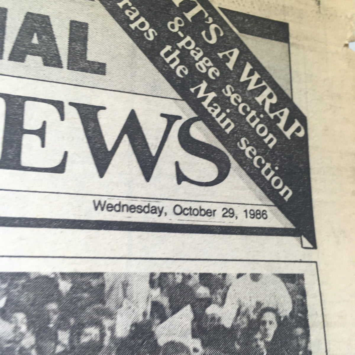 October 29, 1986 edition of New York Daily News featuring the title 'New York Daily News: Oct 29 1986, New York Mets Fan Dance and Parties' at the top. The date is prominently displayed below the headline.