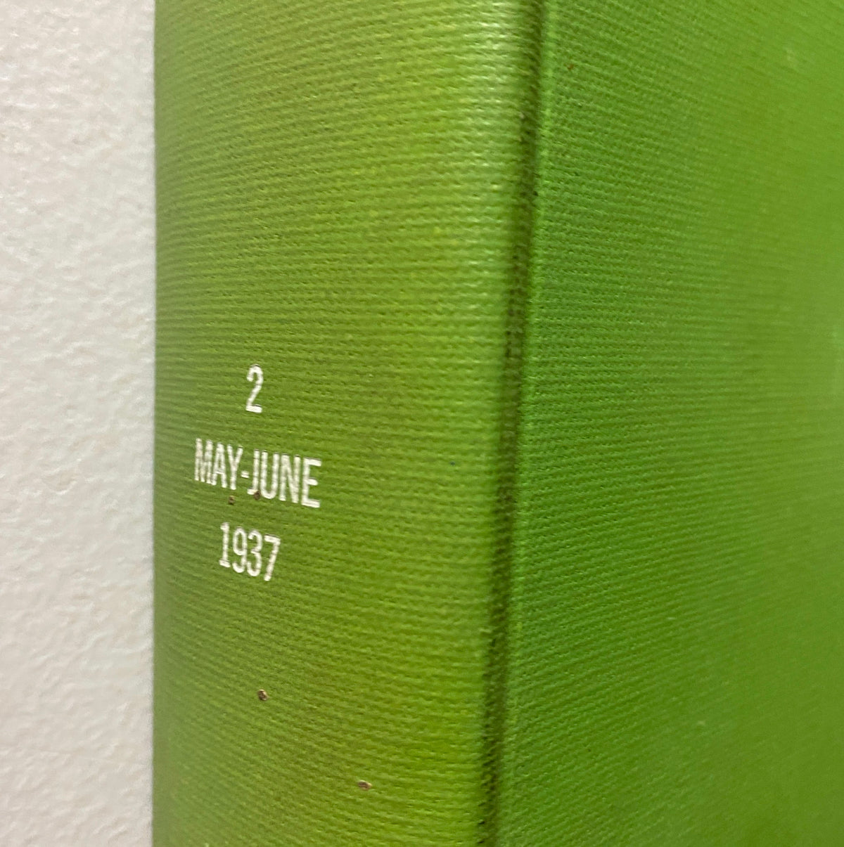 Spine of the VTG 1937 Bound Life Magazine May - June Weekly Issue, showcasing the title and publication dates.