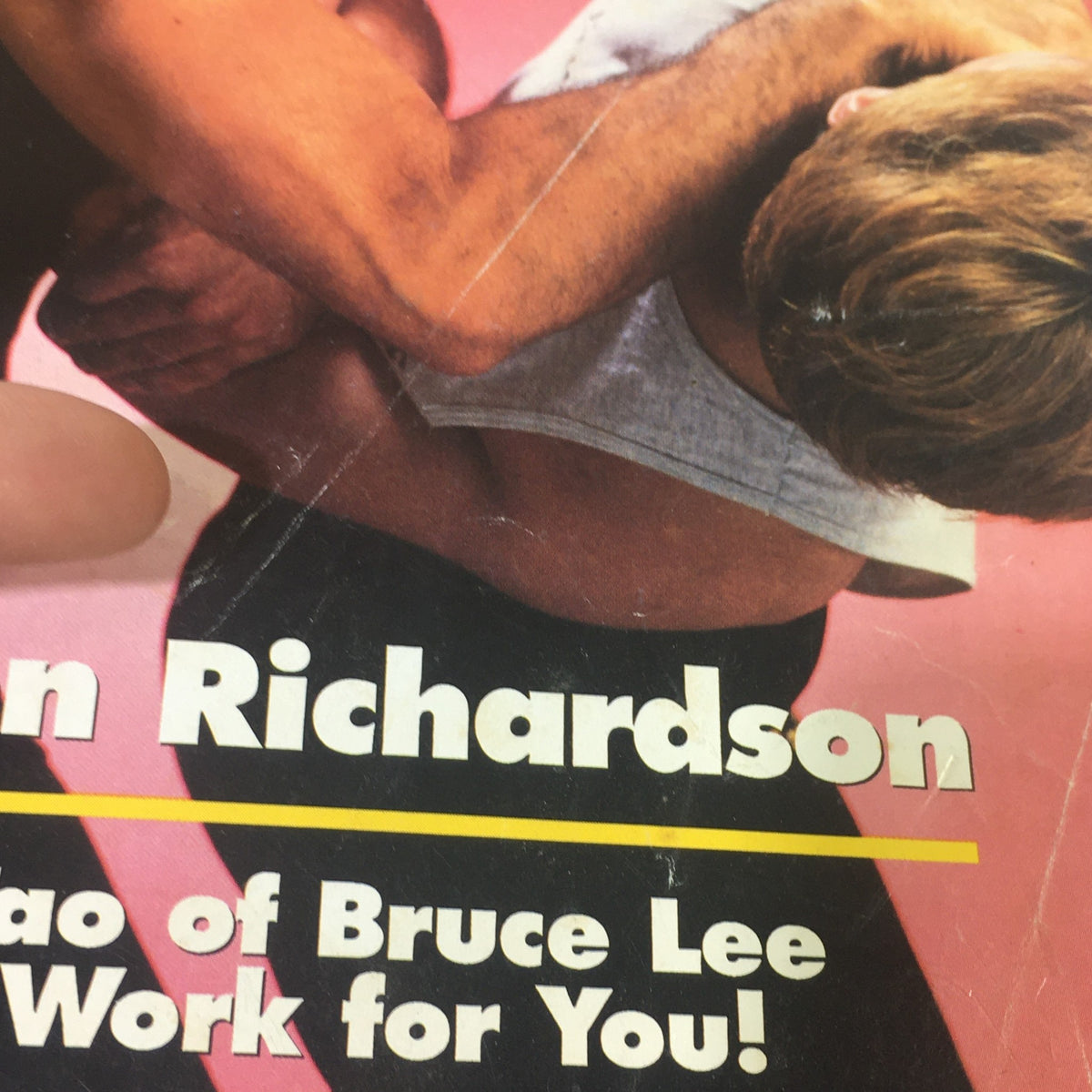 Close-up of the title 'The Tao of Bruce Lee Can Work for You!' with Burton Richardson highlighted from the cover of Inside Kung Fu Magazine September 1992.