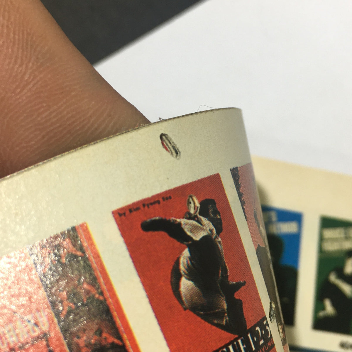 Close-up of the bottom inside page of VTG Black Belt Magazine May 1988 highlighting additional ads for martial arts resources with minor wear visible.