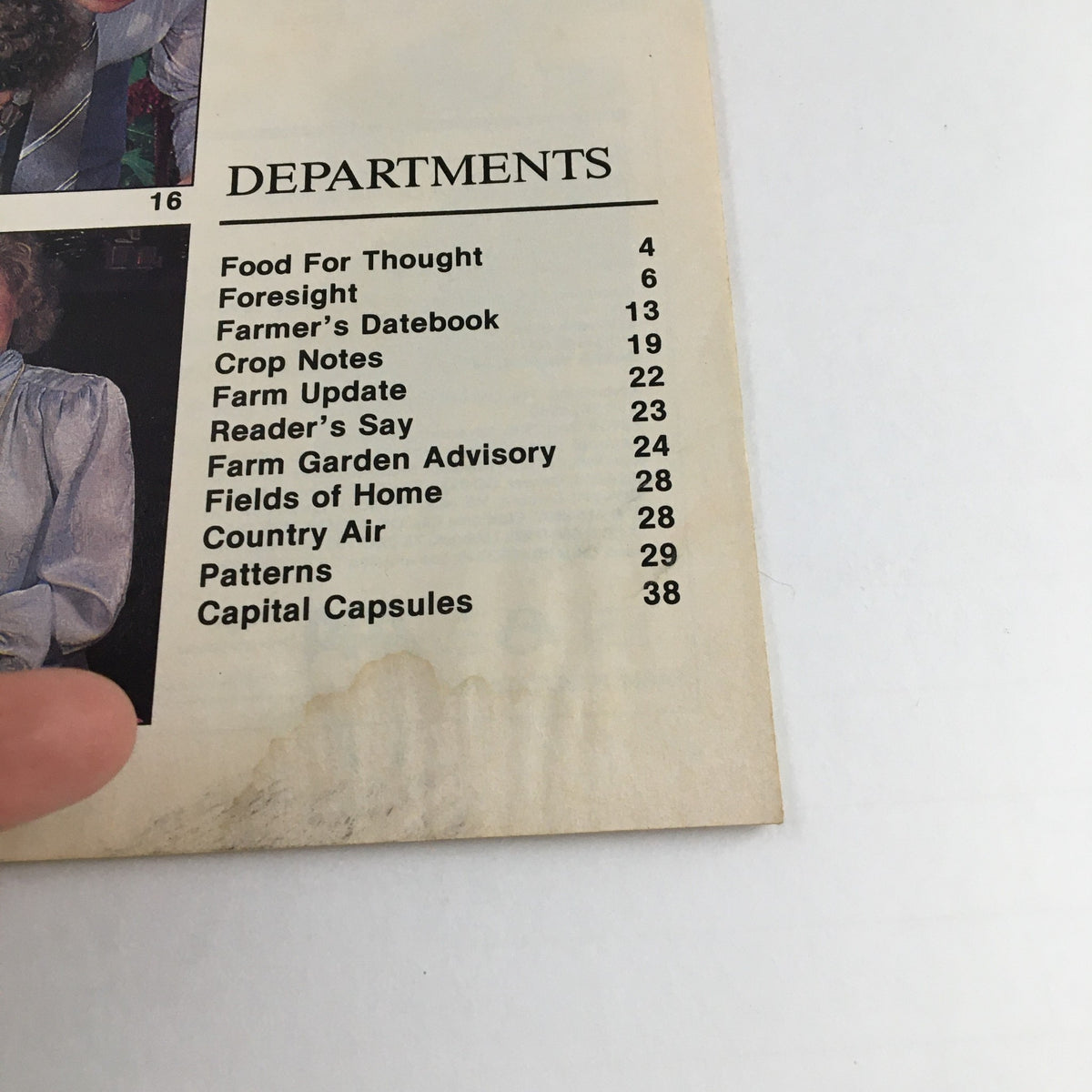 Inside page of Pennsylvania Farmer Magazine December 9 1989 displaying the departments section and highlighted articles related to agriculture and farming.