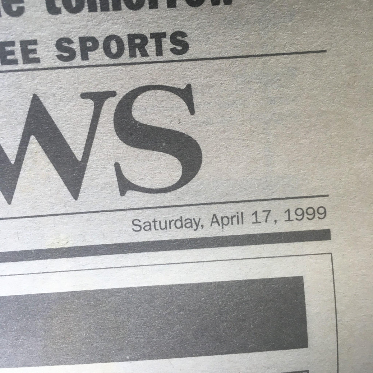 NY Daily News: April 17 1999, Secret Chat in Jail - date and publication details shown on the top of the page for the April 17 edition.