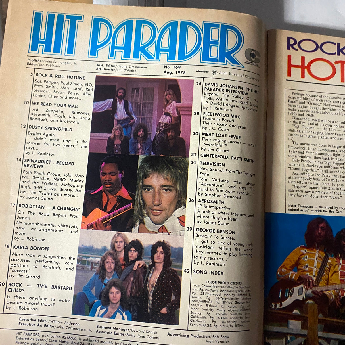Vintage Hit Parader Magazine August 1978 No. 169 Fleetwood Mac No Label