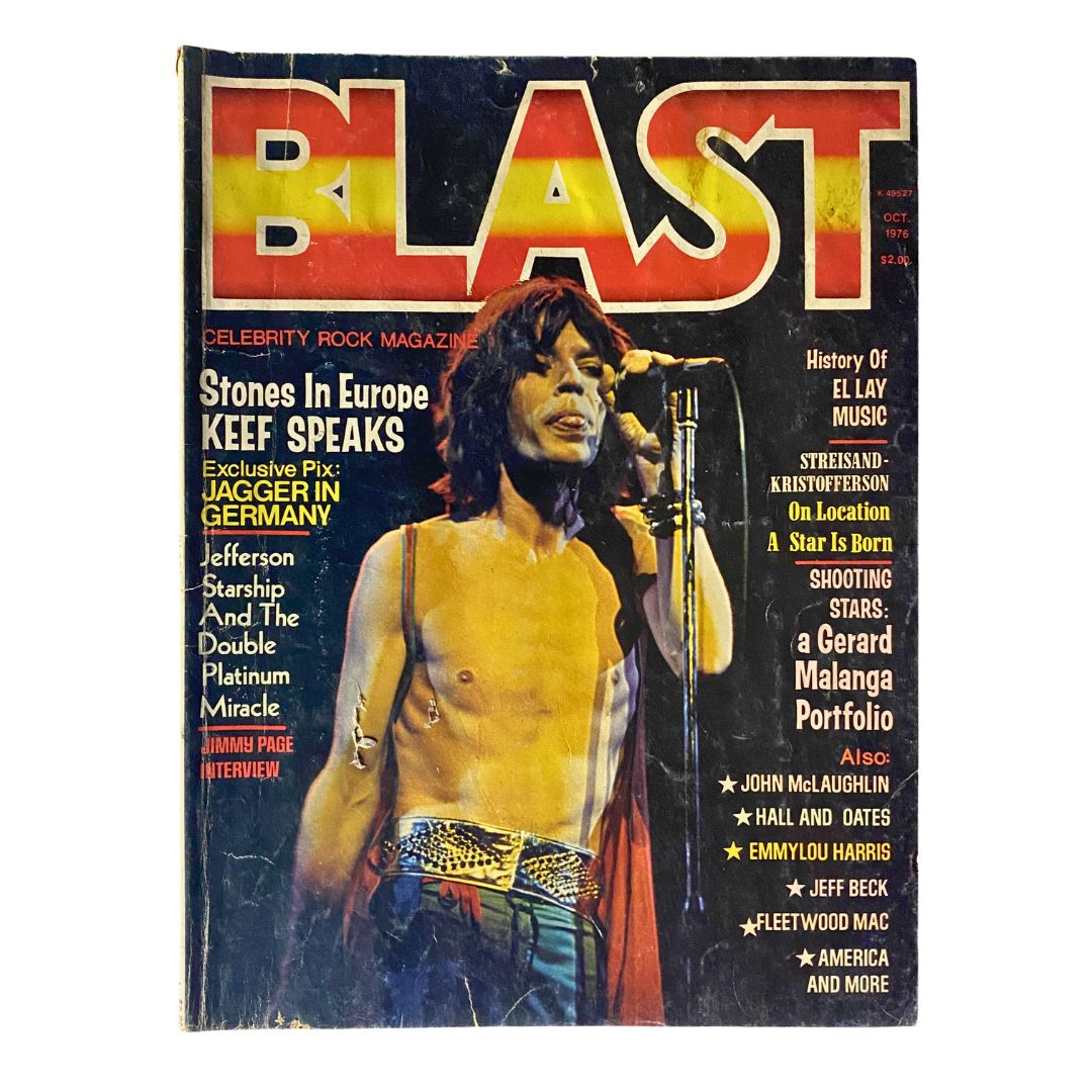 Vintage Blast Celebrity Rock Magazine October 1976 Mick Jagger No Label