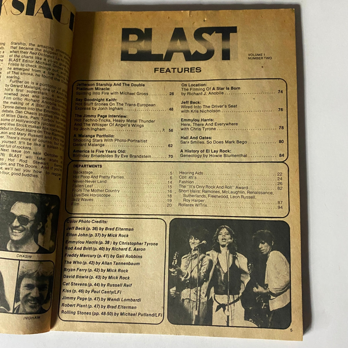 Vintage Blast Celebrity Rock Magazine October 1976 Mick Jagger No Label