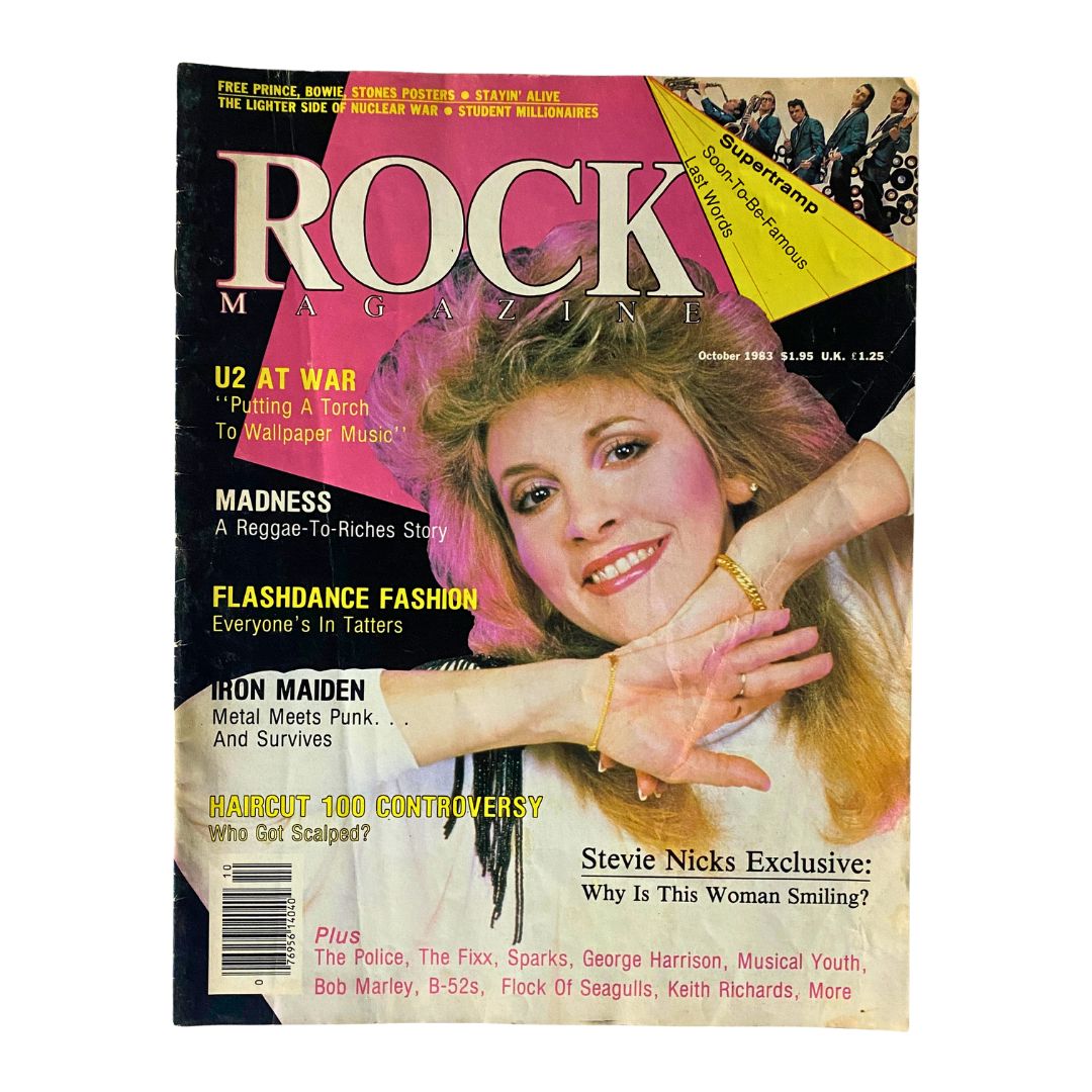 Vintage Rock Magazine, October 1983, Volume 2, Number 5, featuring Stevie Nicks on the cover, highlighting 1980s rock culture.