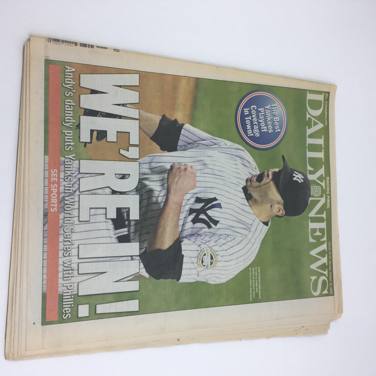NY Daily News:10/26/09, Andy Pettite Dandy Puts Yanks in World Series Phillies