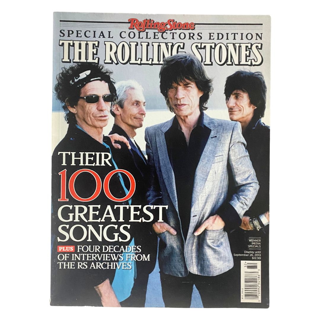 Cover of Rolling Stone Magazine, September 2013, featuring The Rolling Stones in a special collectors edition, highlighting their 100 greatest songs.