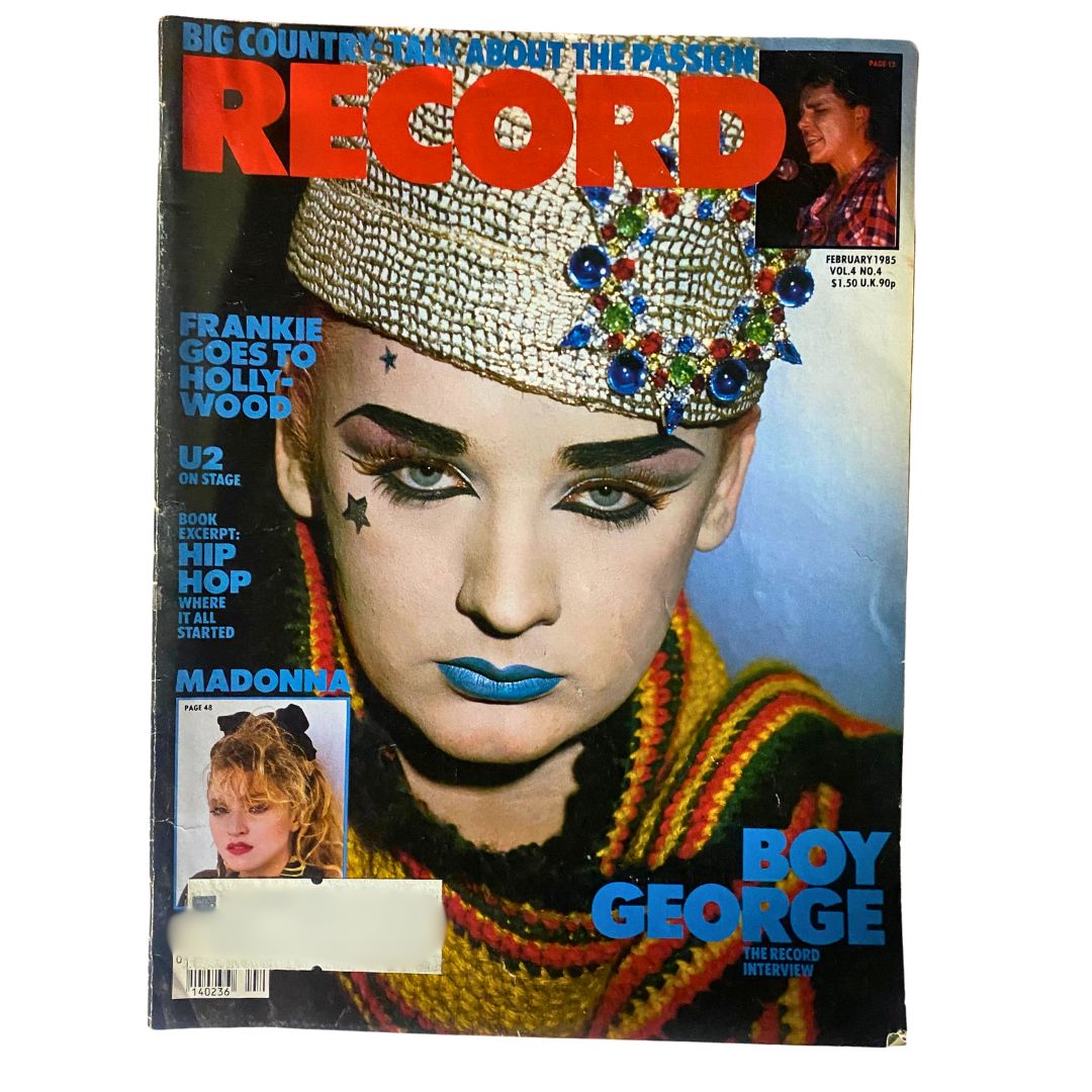 Vintage Record Magazine February 1985 Vol 4 No. 4 Boy George and Madonna