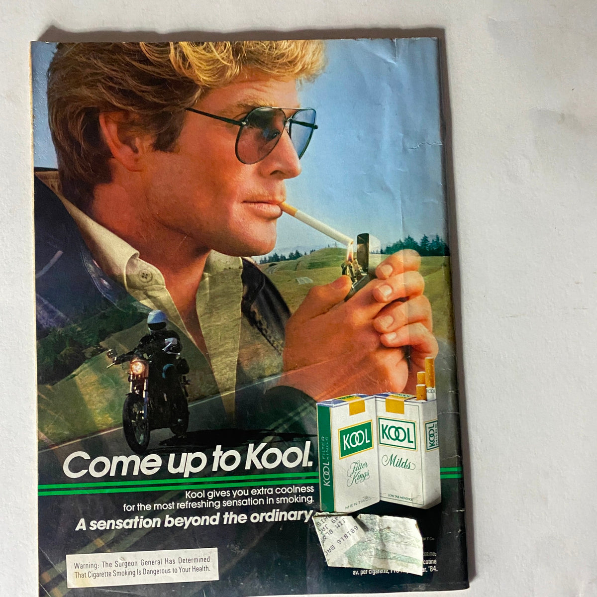 Back cover of VTG Record Magazine January 1985 Vol 4 No. 3, featuring an advertisement for Kool cigarettes, highlighting retro marketing from the 1980s.