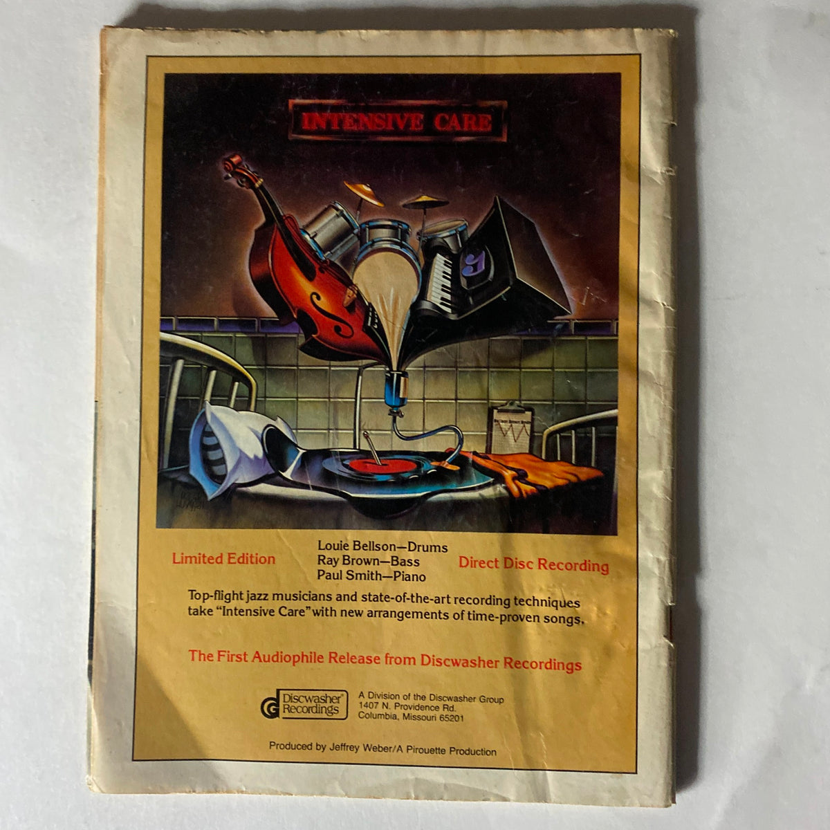 Back cover of VTG Record Review Magazine October 1978 with a colorful illustration related to music, emphasizing the artistic designs typical of the late 1970s magazines.
