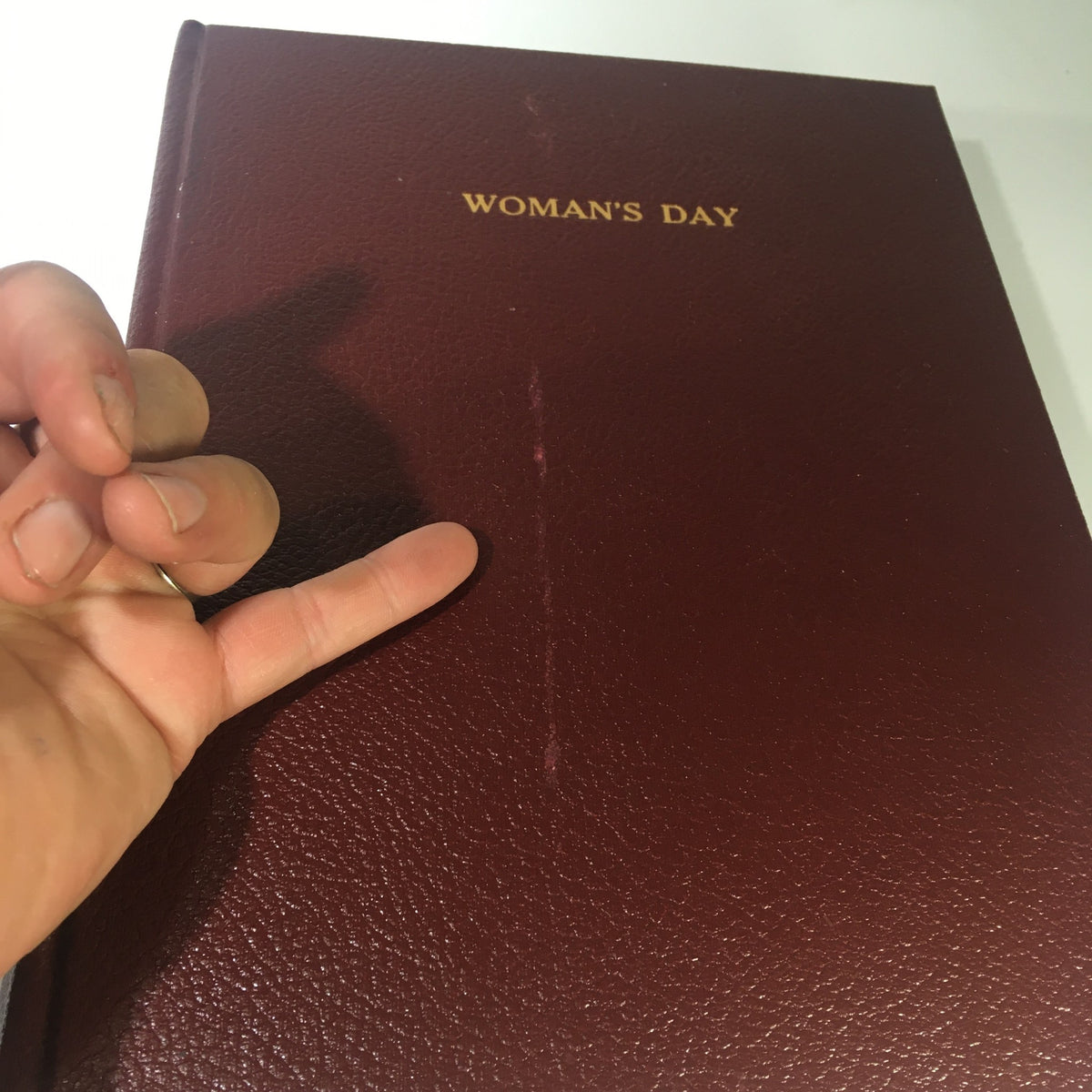 1959 Woman's Day Magazine Compilation featuring the cover close-up with wear marks, showcasing the vintage appearance of the book.