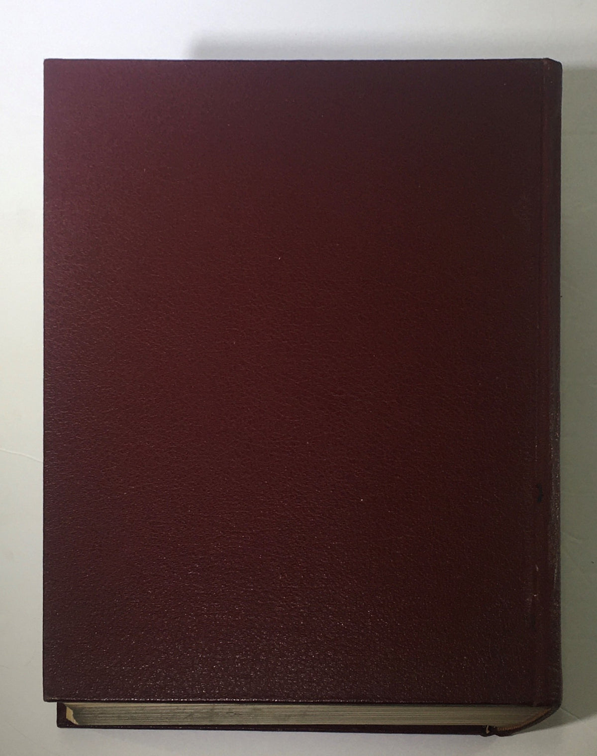 The back cover of the 1953 Woman's Day Magazine compilation, featuring a simple burgundy design, indicative of classic vintage publications.