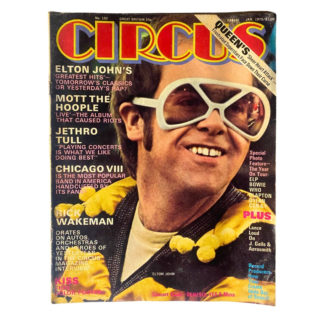 Vintage Circus Magazine January 1975 Vol 9 No. 4 Elton John No Label