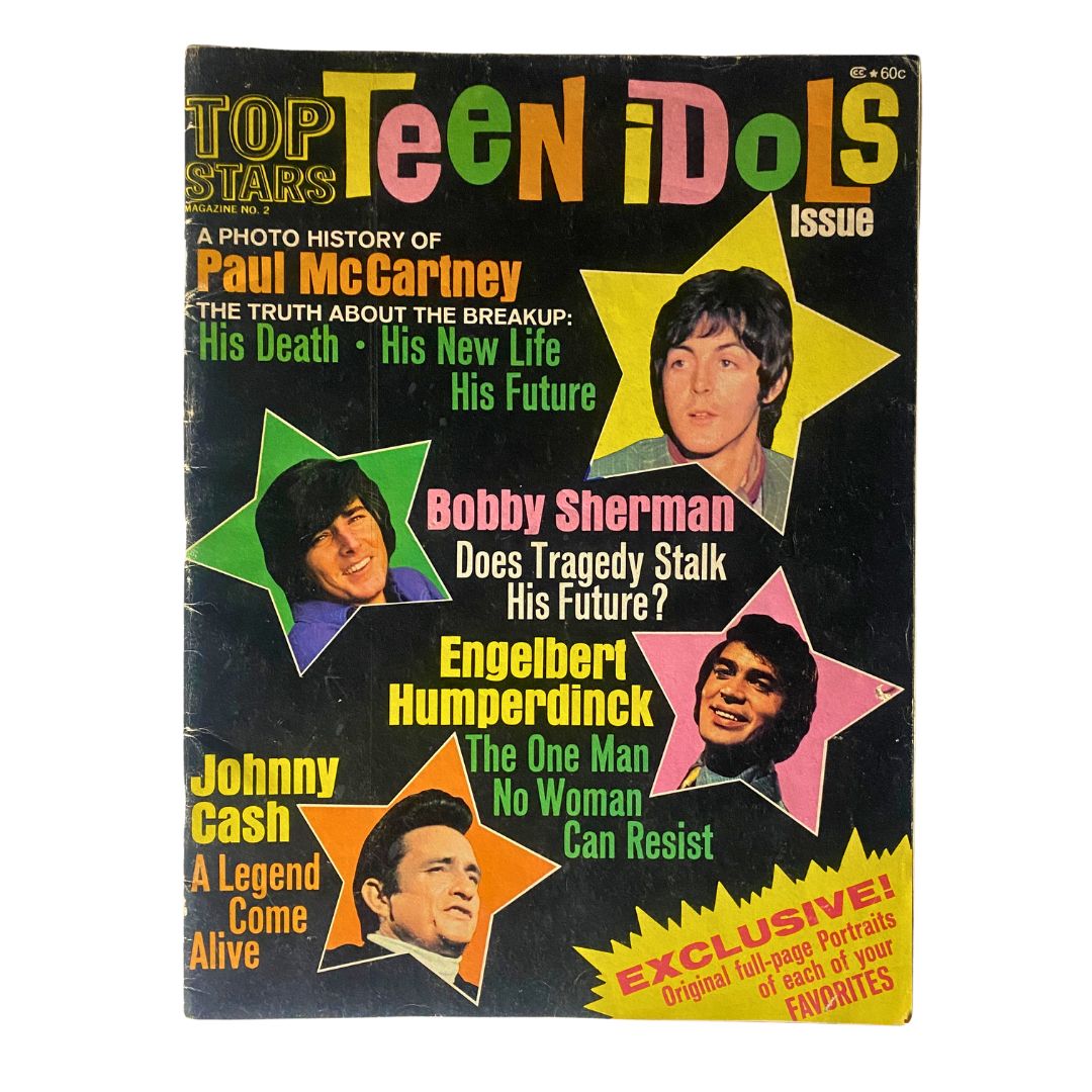 Vintage Top Stars Magazine 1970 Teen Idols Issue Paul McCartney No Label
