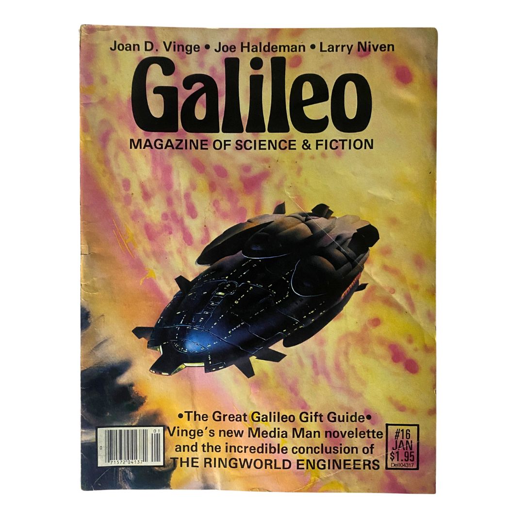 Cover of the January 1980 issue of Galielo Magazine of Science & Fiction, featuring a spaceship design and headlines about Ringworld and other stories.