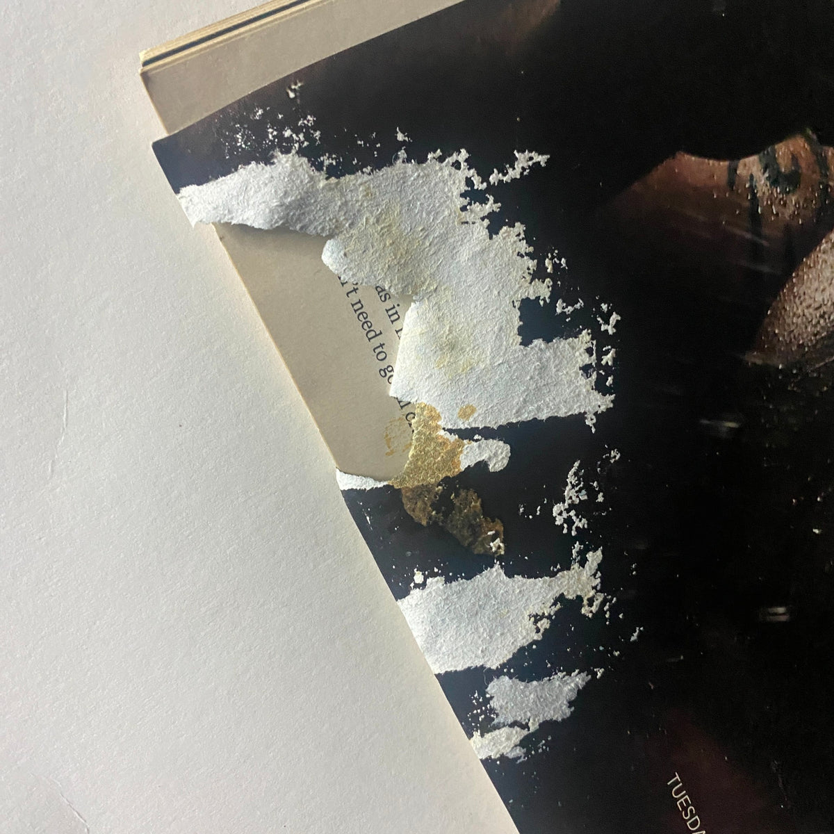 Damage on the cover of Real Fighter Magazine 2007 Issue 13, showing wear and tear typical of vintage magazines, particularly around the edges.