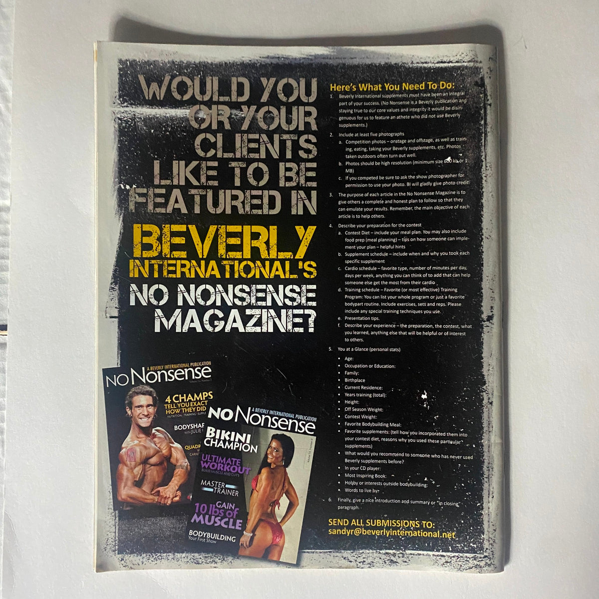 No Nonsense Magazine Vol 15 No. 2 Total Bikini Program No Label