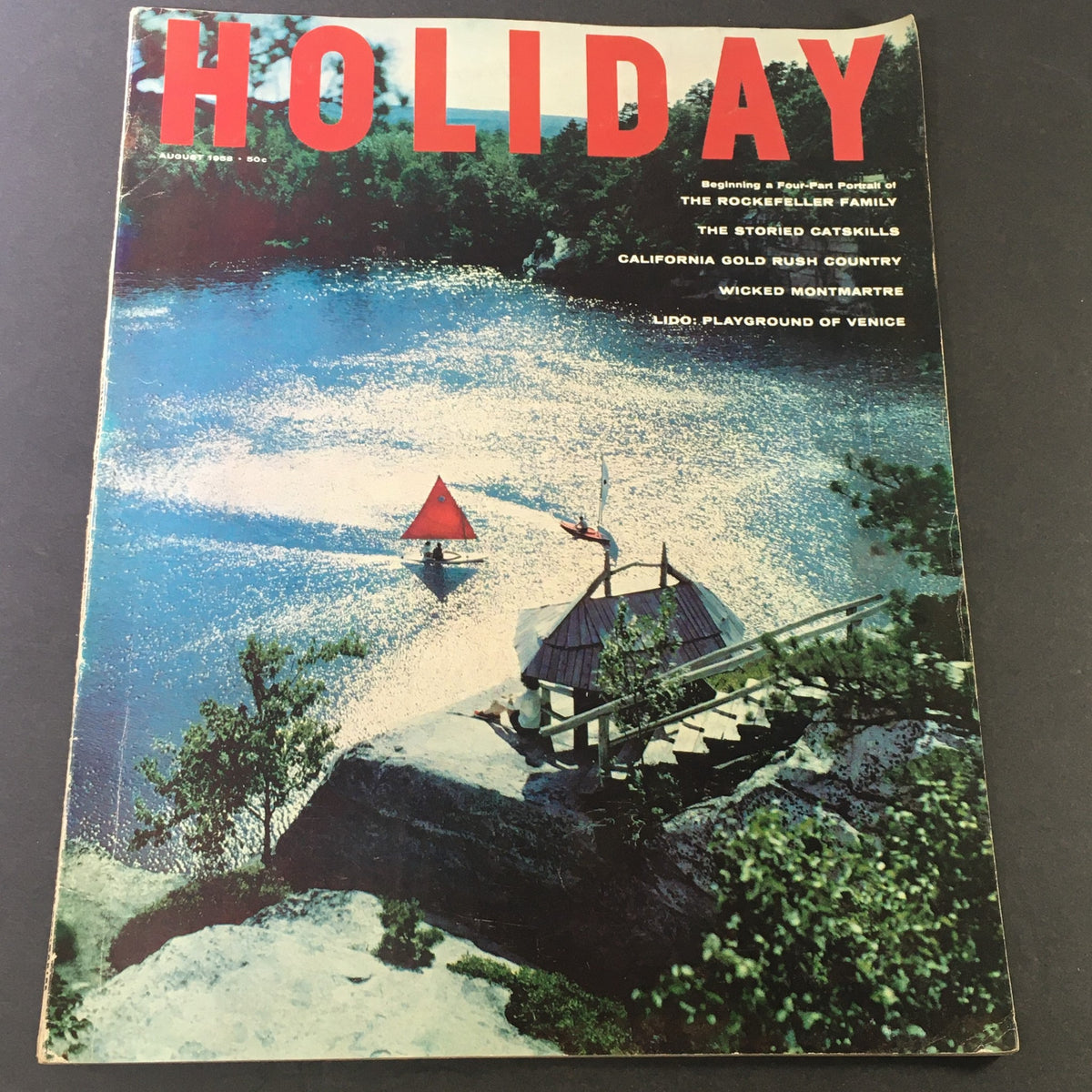 Vintage Holiday Magazine August 1958 - The Rockefeller Family / The Storied Catskill
