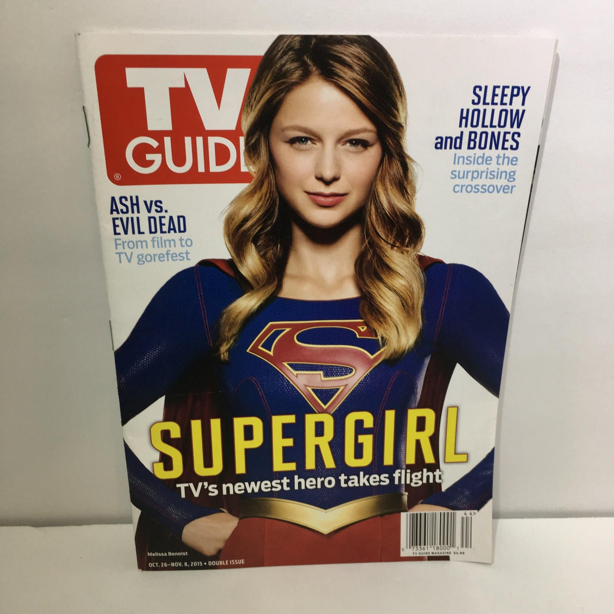 TV Guide Oct 26-Nov 8 2015 Double Issue featuring Supergirl cover with Melissa Benoist as TV's newest hero.