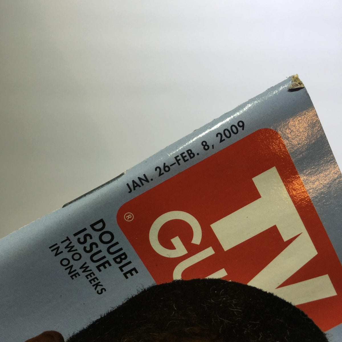 Top spine view of TV Guide Jan 26-Feb 8 2009 Double Issue, clearly displaying the publication dates and highlighting the special focus on Barack Obama.