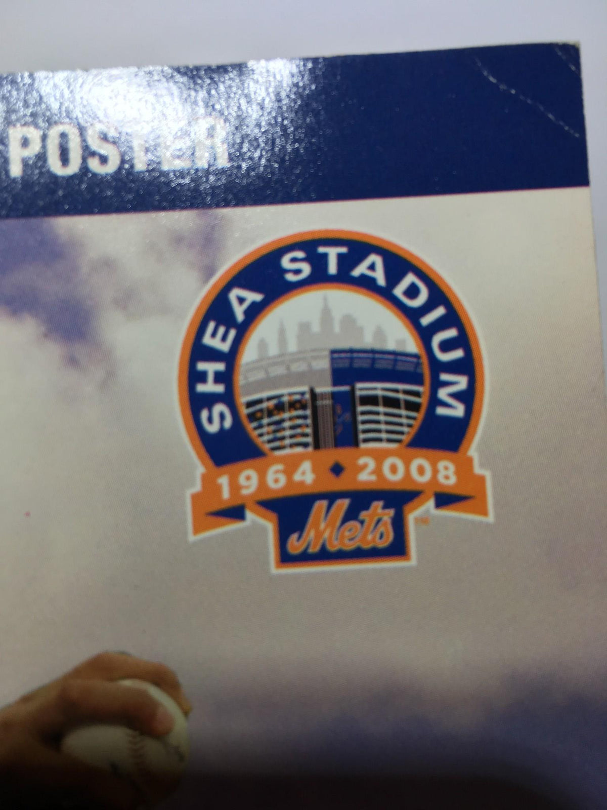 Logo commemorating Shea Stadium 1964-2008 featured in Mets Official Magazine Volume 47 Issue 1 2008.