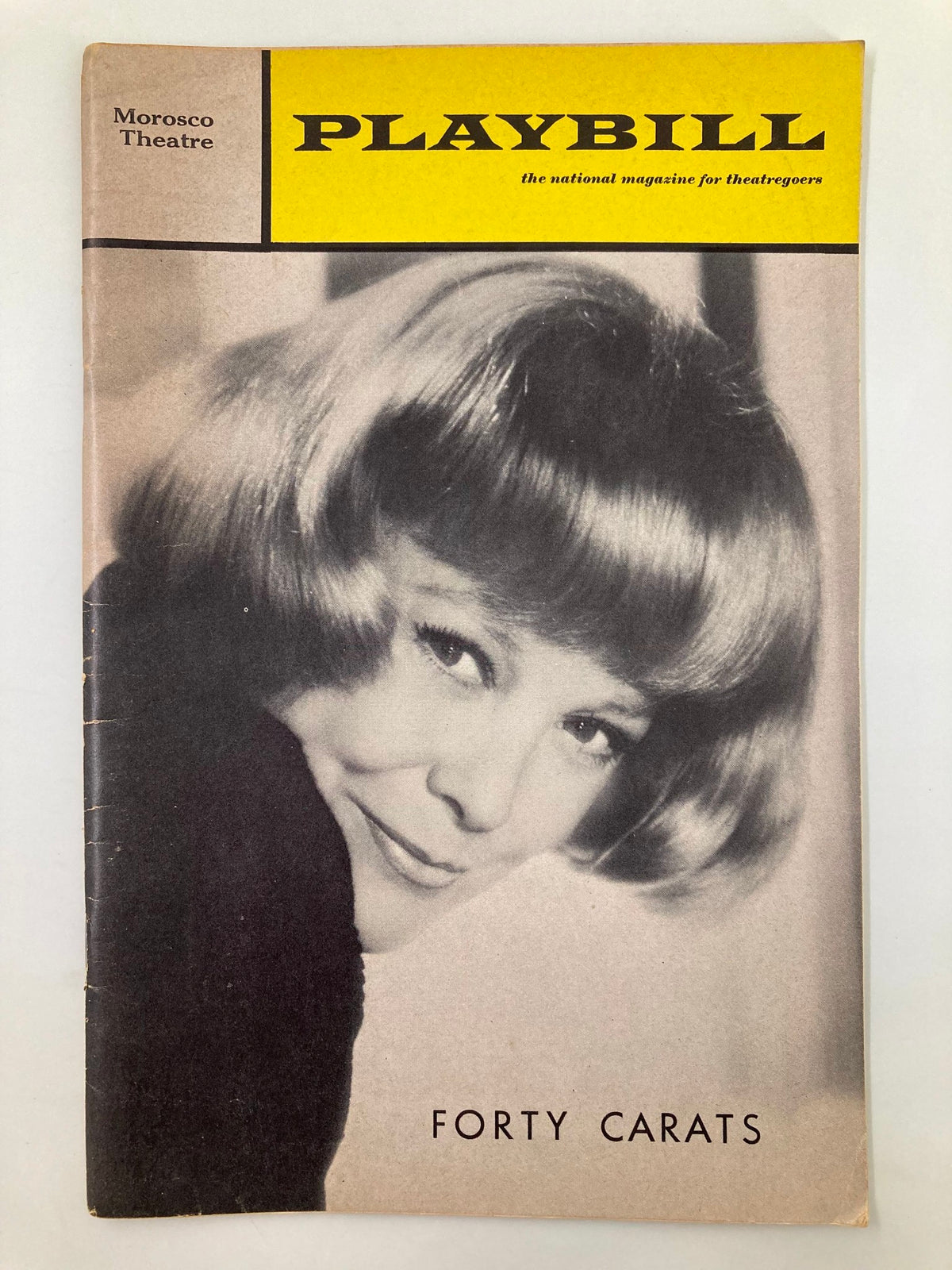 1970 Playbill from Morosco Theatre featuring the performance of 'Forty Carats' with a vintage design showcasing actress June Allyson.