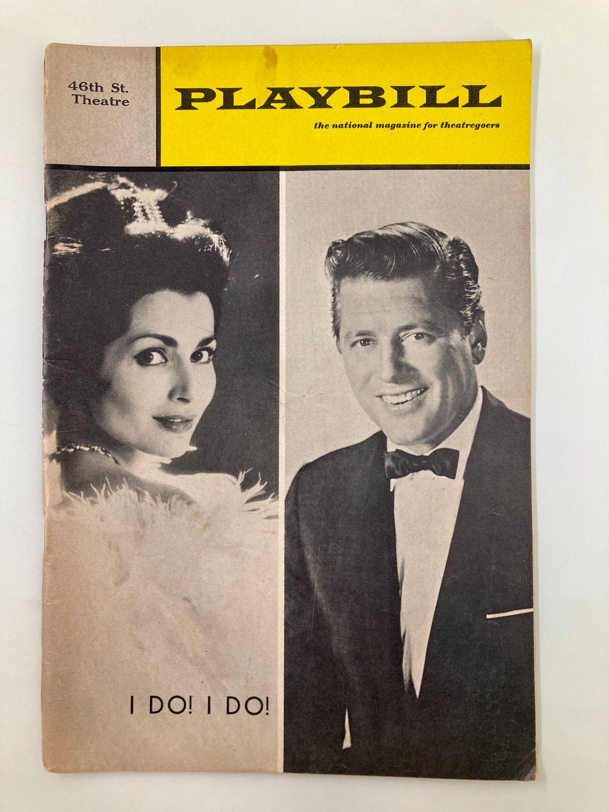 1967 Playbill featuring Carol Lawrence and Gordon MacRae from the musical 'I Do, I Do' at the 46th Street Theatre.