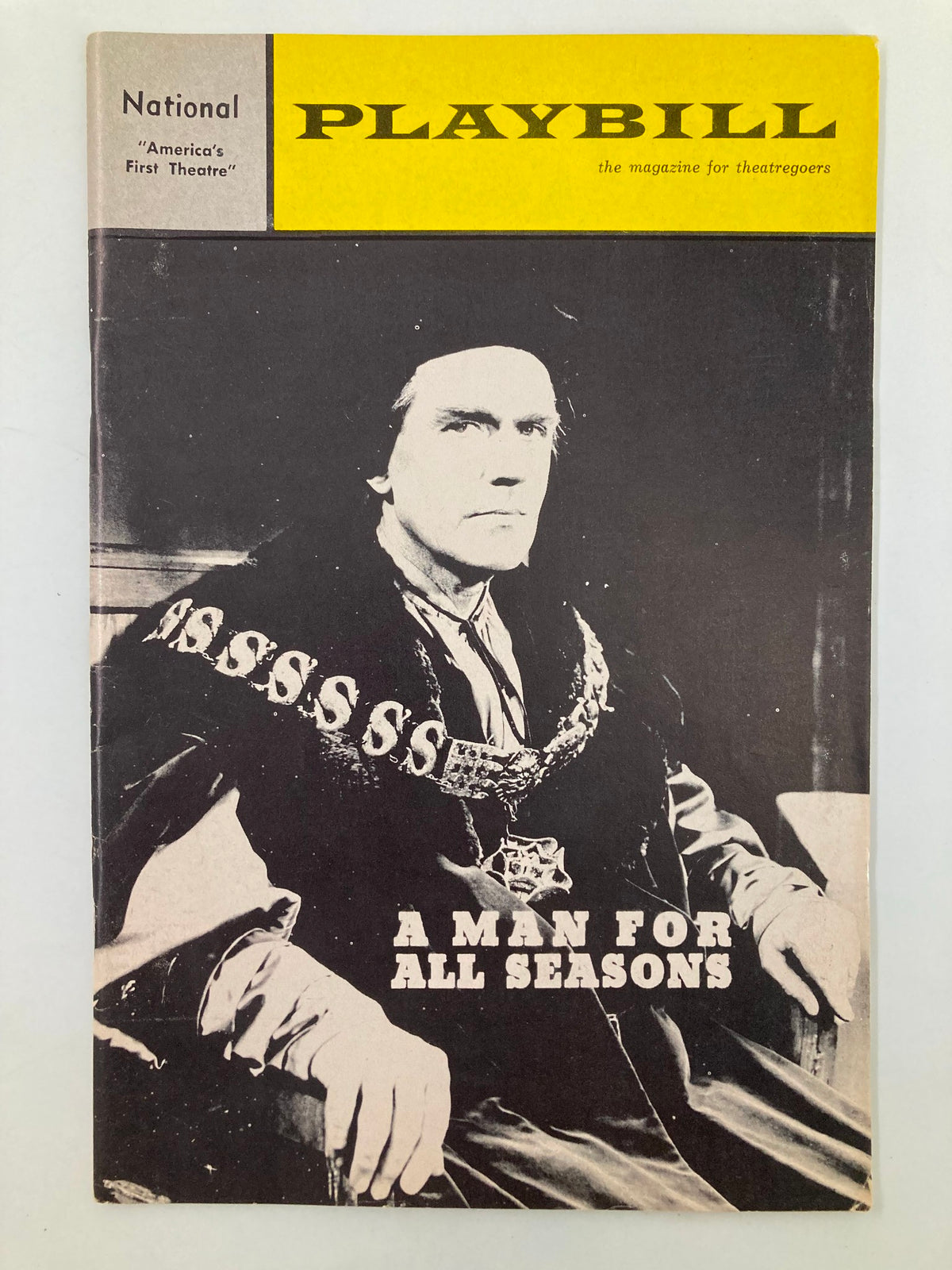 1964 Playbill titled 'A Man For All Seasons' featuring William Roderick, showcasing classic theatre history.