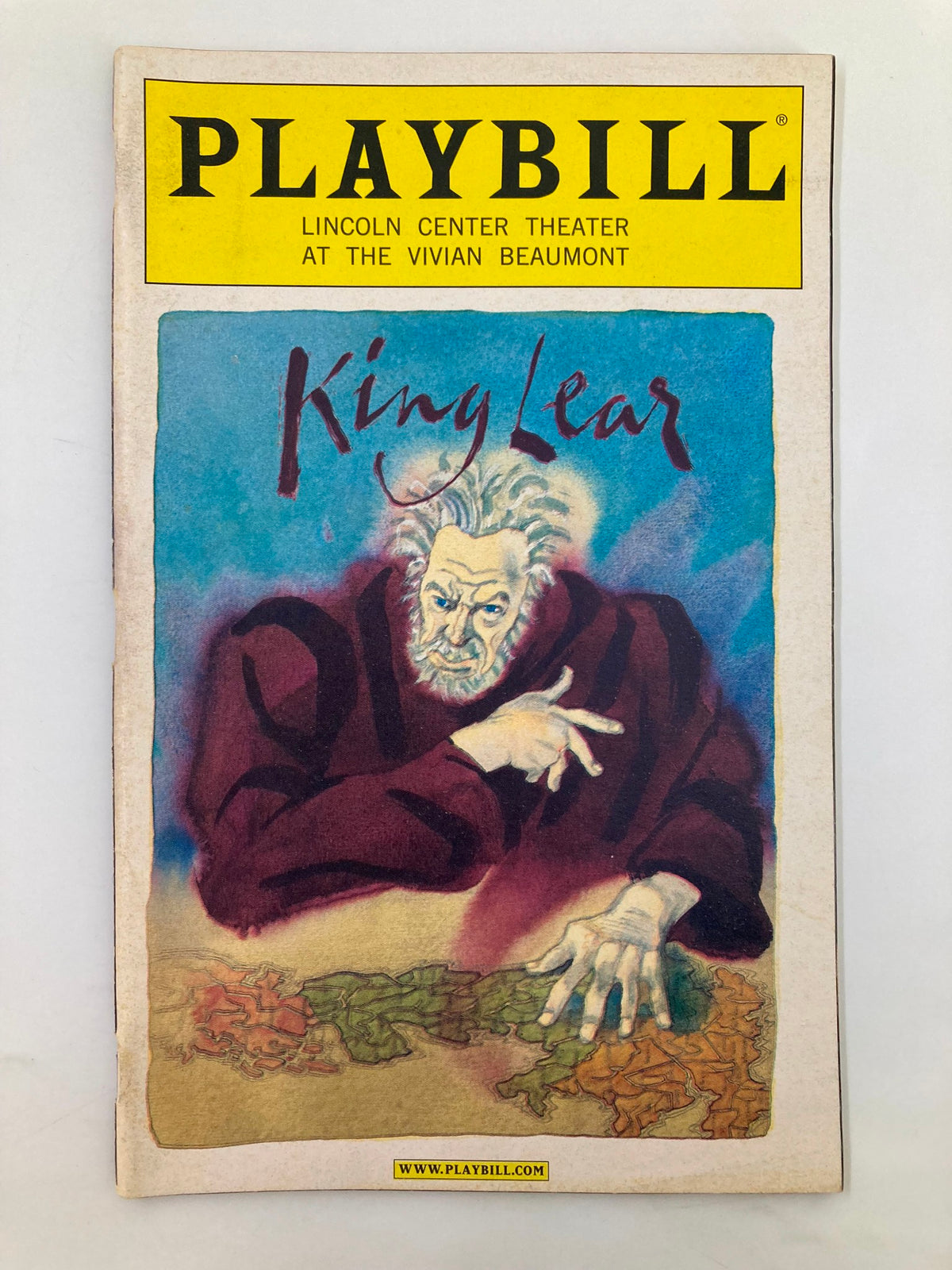 2009 Playbill Lincoln Center Theater featuring James Blendick in King Lear, showcasing a colorful cover illustration.