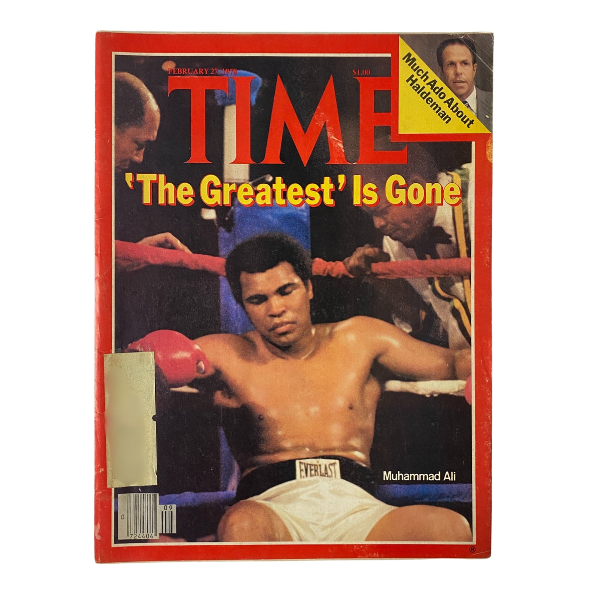 Time Magazine February 27, 1978 Muhammad Ali Cover featuring Muhammad Ali in the ring, showcasing ‘The Greatest’ amidst a boxing match.