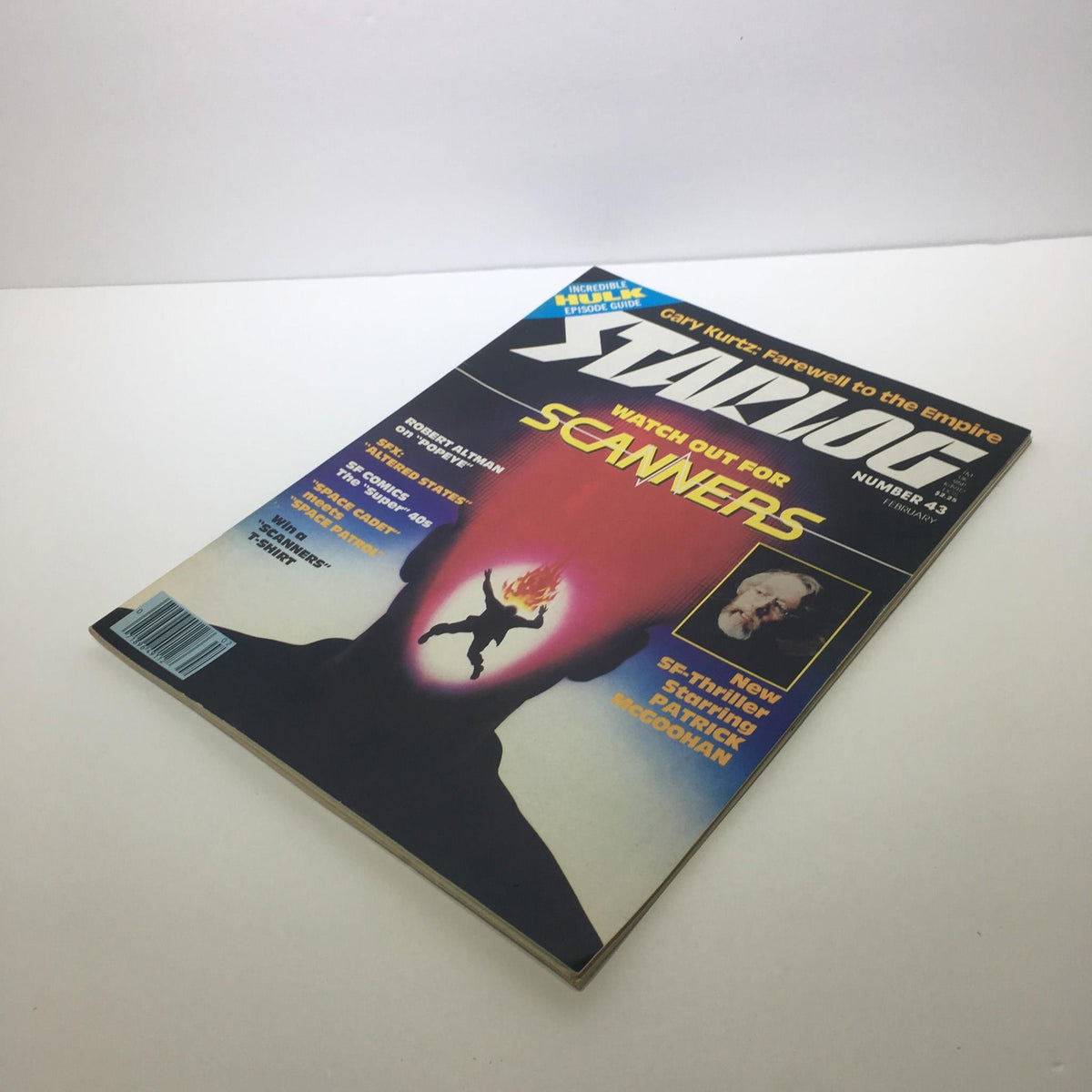 Side view of Starlog Magazine Number 43, displaying the spine and highlighting 'Gary Kurtz: Farewell to the Empire'.