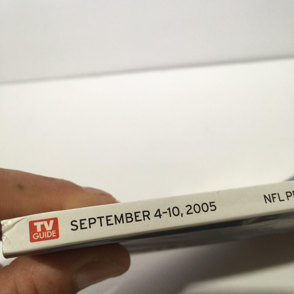 Side view of the TV Guide magazine showing the dates September 4-10, 2005 and NFL Preview information.
