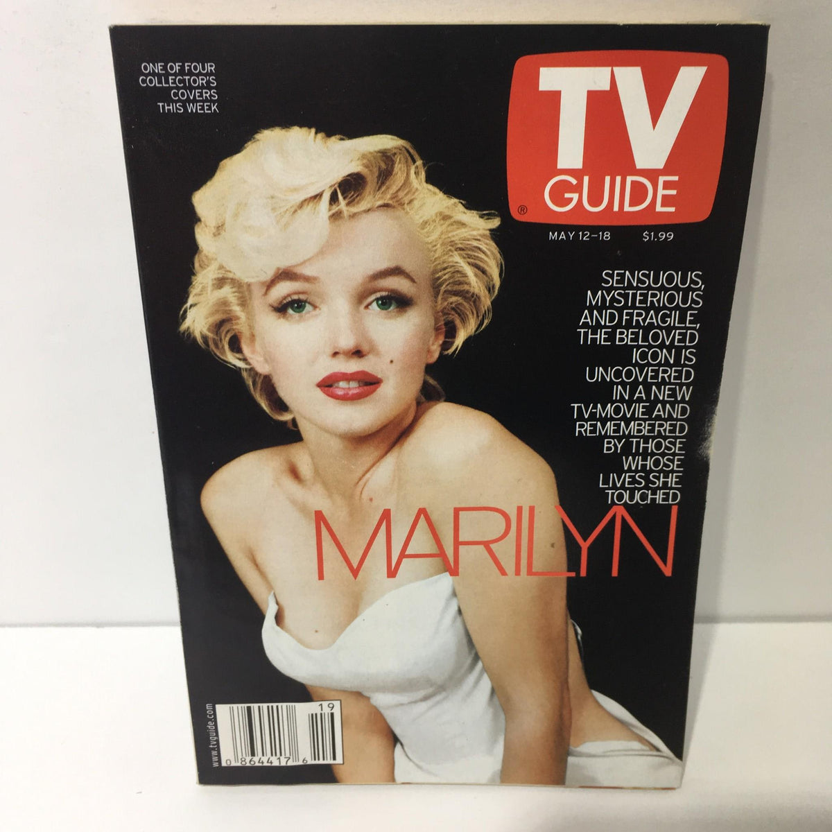 TV Guide May 12-18 2001 featuring Marilyn Monroe on the cover, highlighting her iconic beauty and legacy as a beloved entertainment figure.