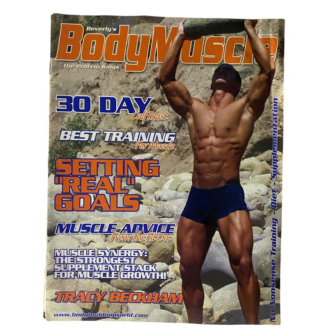 VTG Body Muscle Magazine Vol #6 featuring fitness training tips and muscle advice from The Fit Doc, showcasing a muscular man working out.