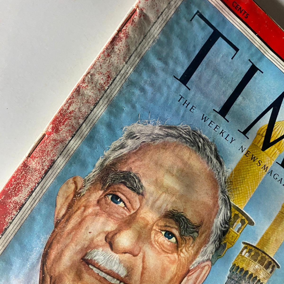 Cover of the VTG Time Magazine June 17, 1957, featuring Iraq's Premier Nuri as-Said, showcasing the age and condition with visible wear and fading.