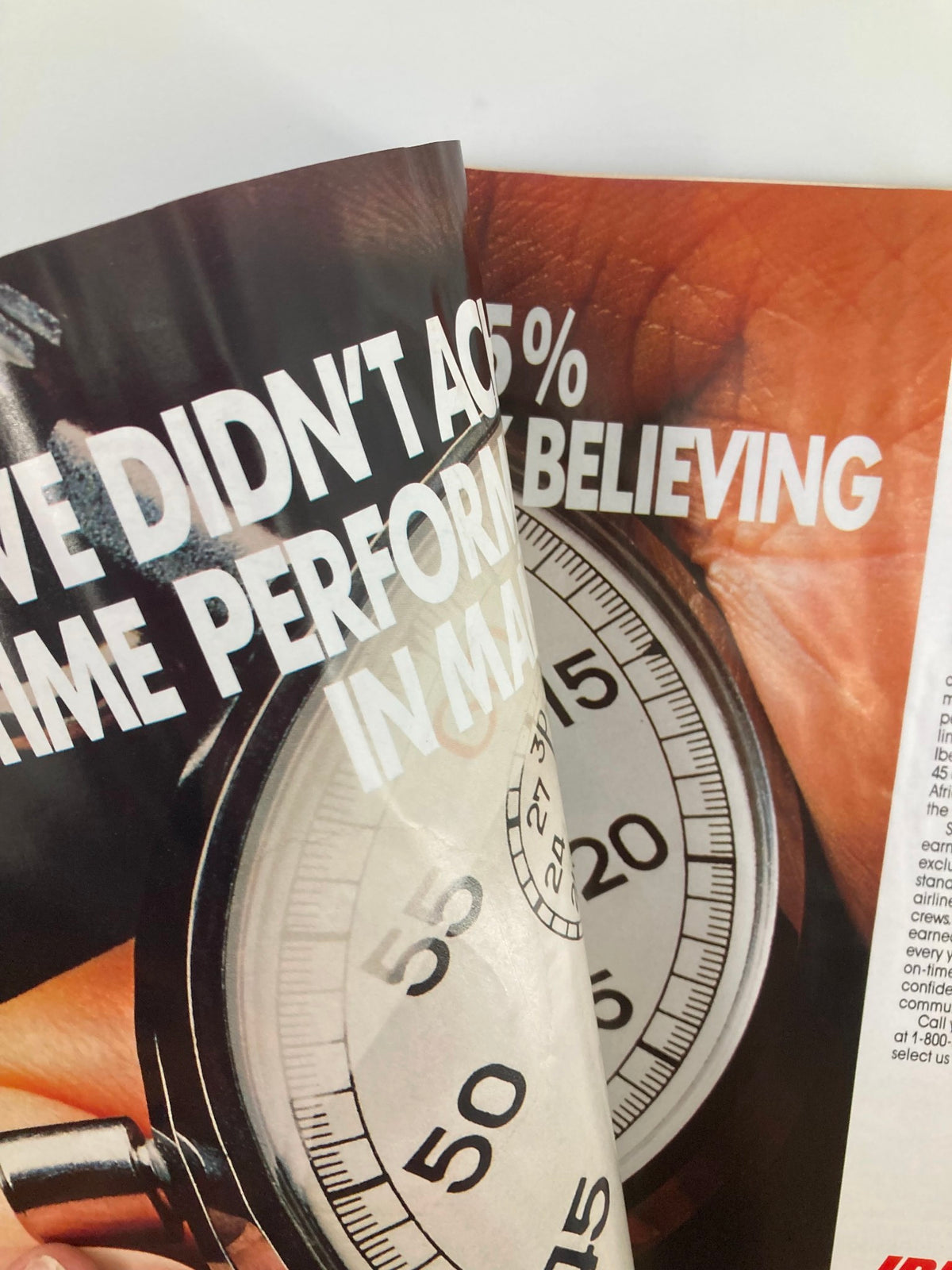 The New Yorker Full Magazine June 15 1987 featuring a close-up image of a stopwatch, illustrating the theme of time performance with bold text stating 'WE DIDN'T ACT 45% BELIEVING IN MAN.'