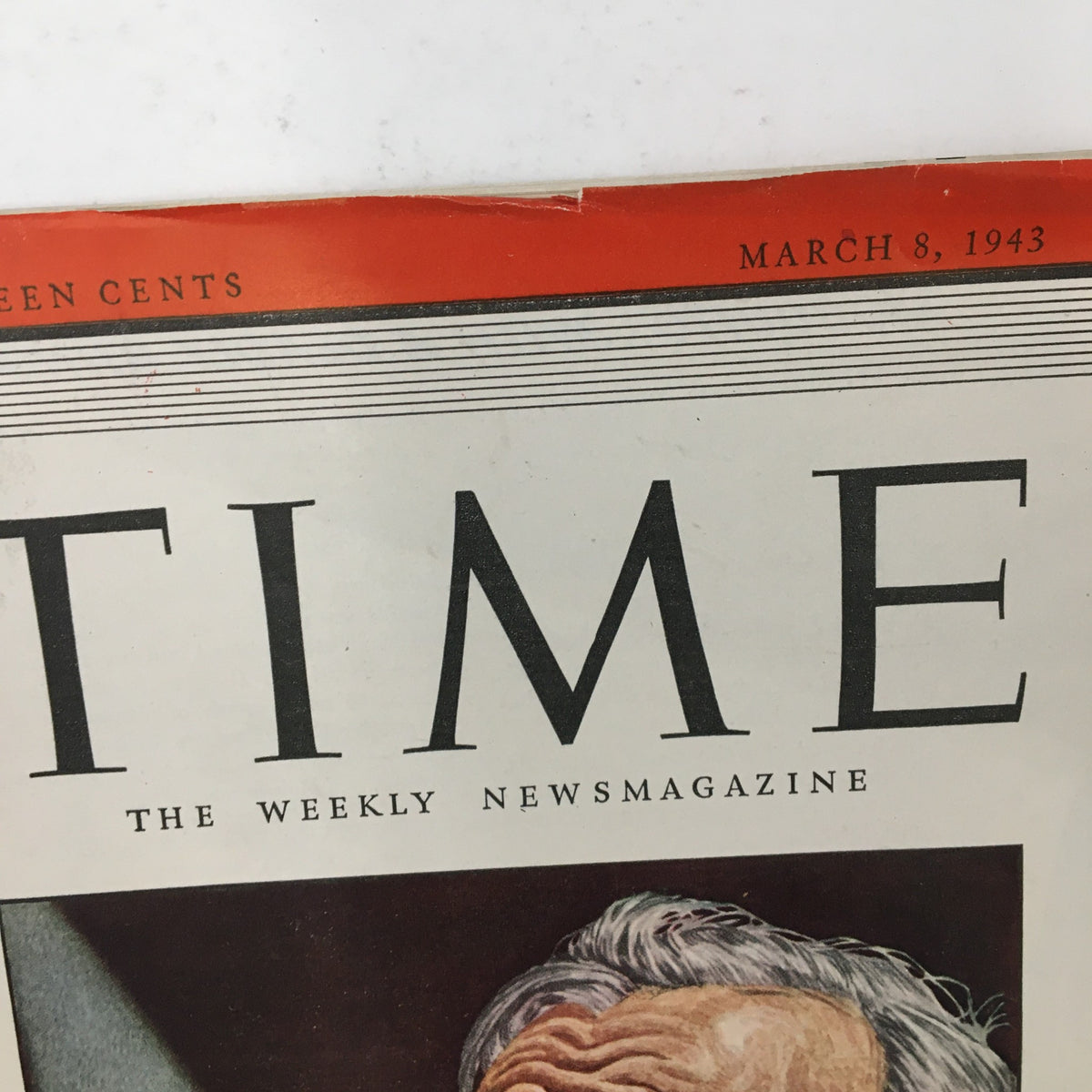 Top section of the Time Magazine cover, March 8, 1943, Vol. 41 No. 10, featuring the title and date alongside Investigator Harry S. Truman's imagery.