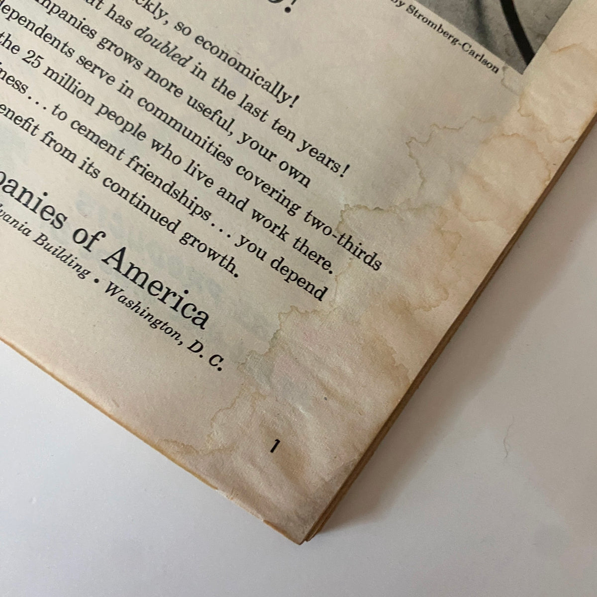 Interior view of the vintage Time Magazine from May 28, 1956, showing page details and signs of age, highlighting its historical value and collectibility.