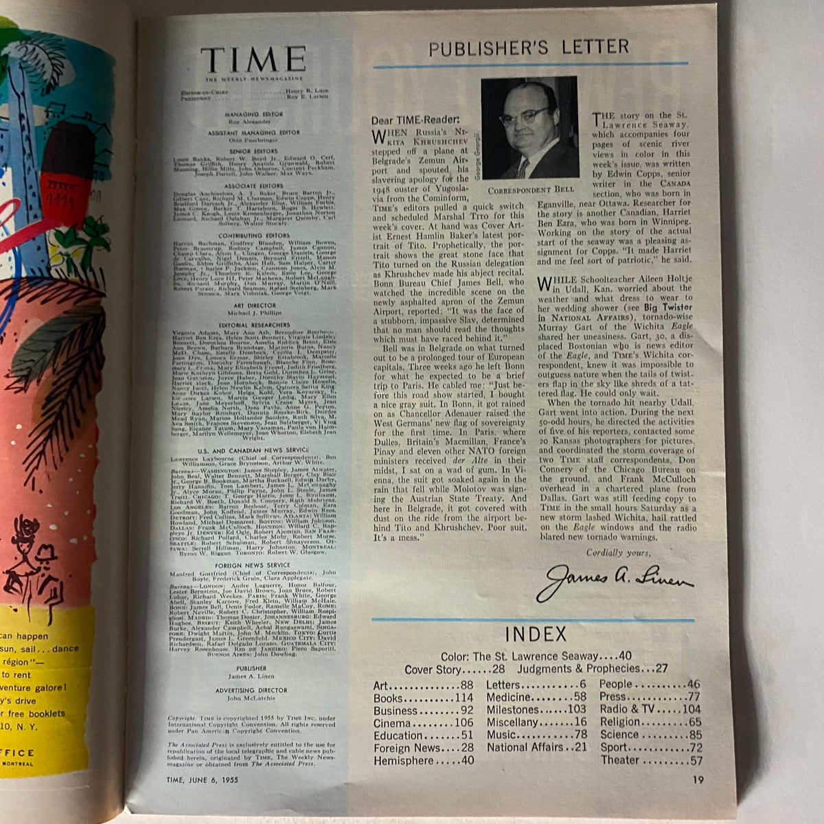 Vintage Time Magazine June 6, 1955 Vol 65 No. 23 Josip Broz Tito