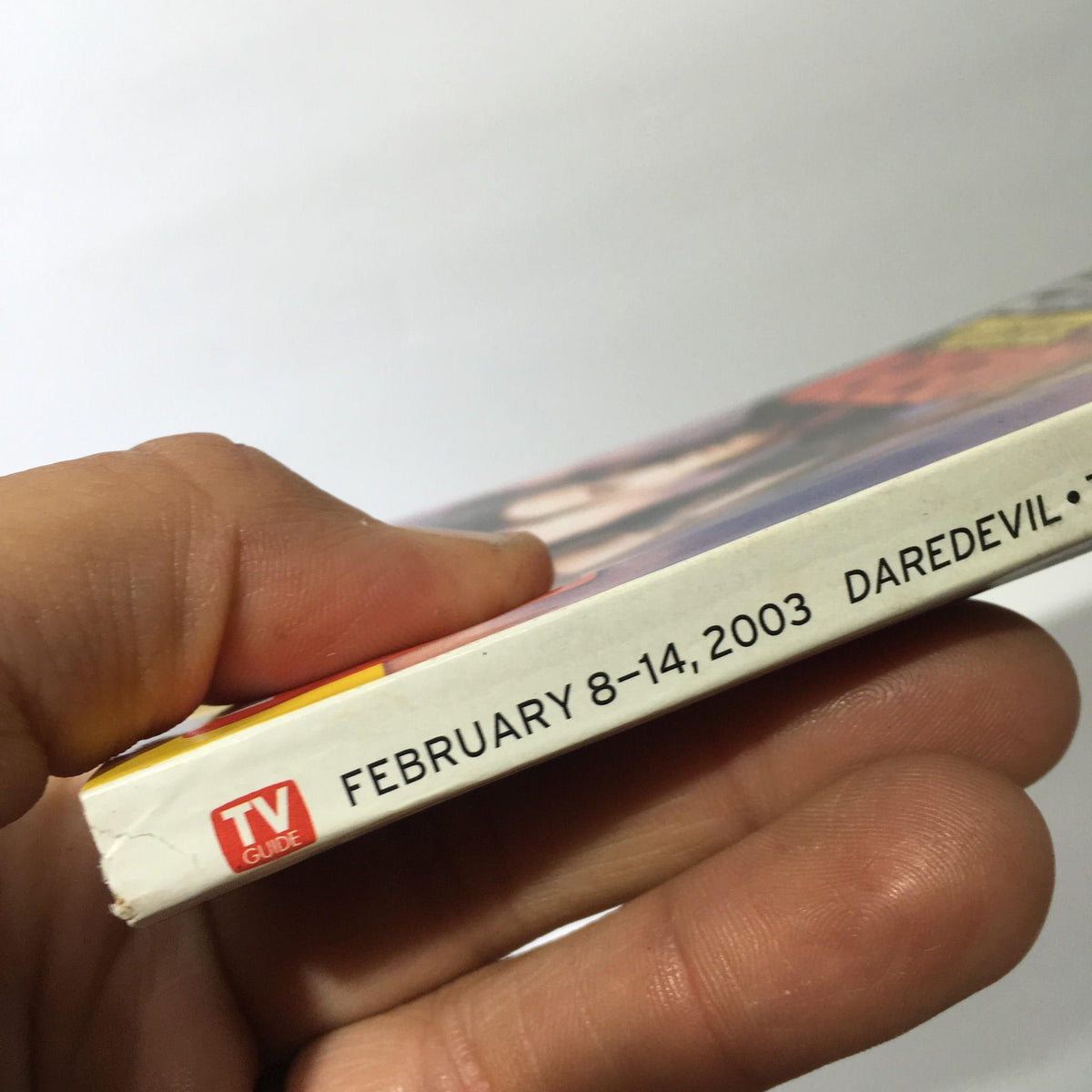 Spine of TV Guide February 8-14 2003 showcasing the title Daredevil.