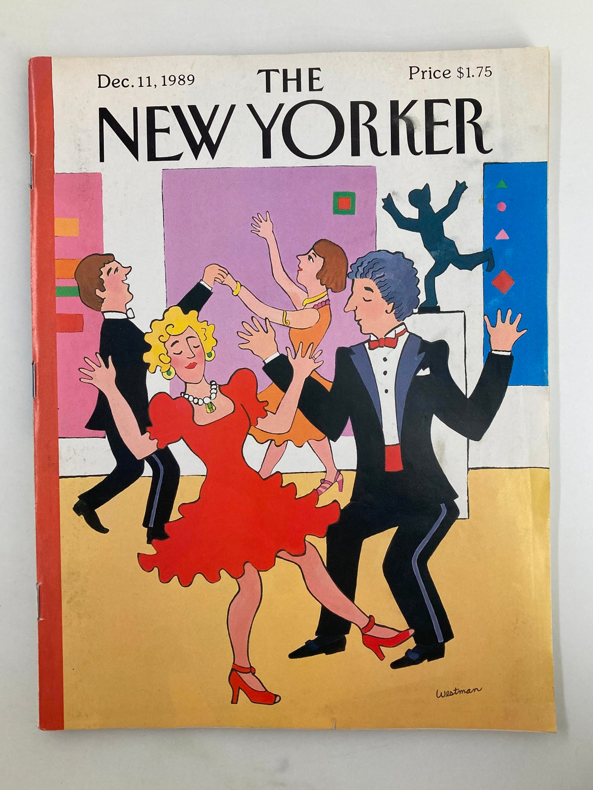 The New Yorker Full Magazine December 11 1989 featuring a colorful cover illustration of ballroom dancers by Barbara Westman, showcasing a vibrant depiction of dance and art in the late '80s.